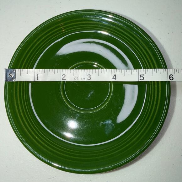 Vintage Fiestaware 6” Forest Green Coffee Cup Saucer Plate – Single Replacement - Picture 5 of 5